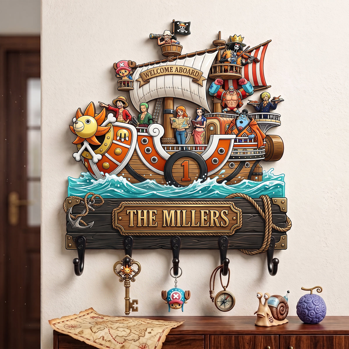 Sea Adventure Acrylic Key Hanger - Personalized Gifts For Family 03HATA160726 Key Hanger PopCulturePrints