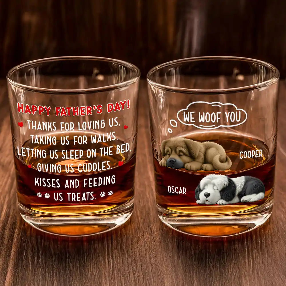 Thanks For Loving Me - Personalized Whiskey Glass for Dog Lovers Whiskey Glass PopCulturePrints
