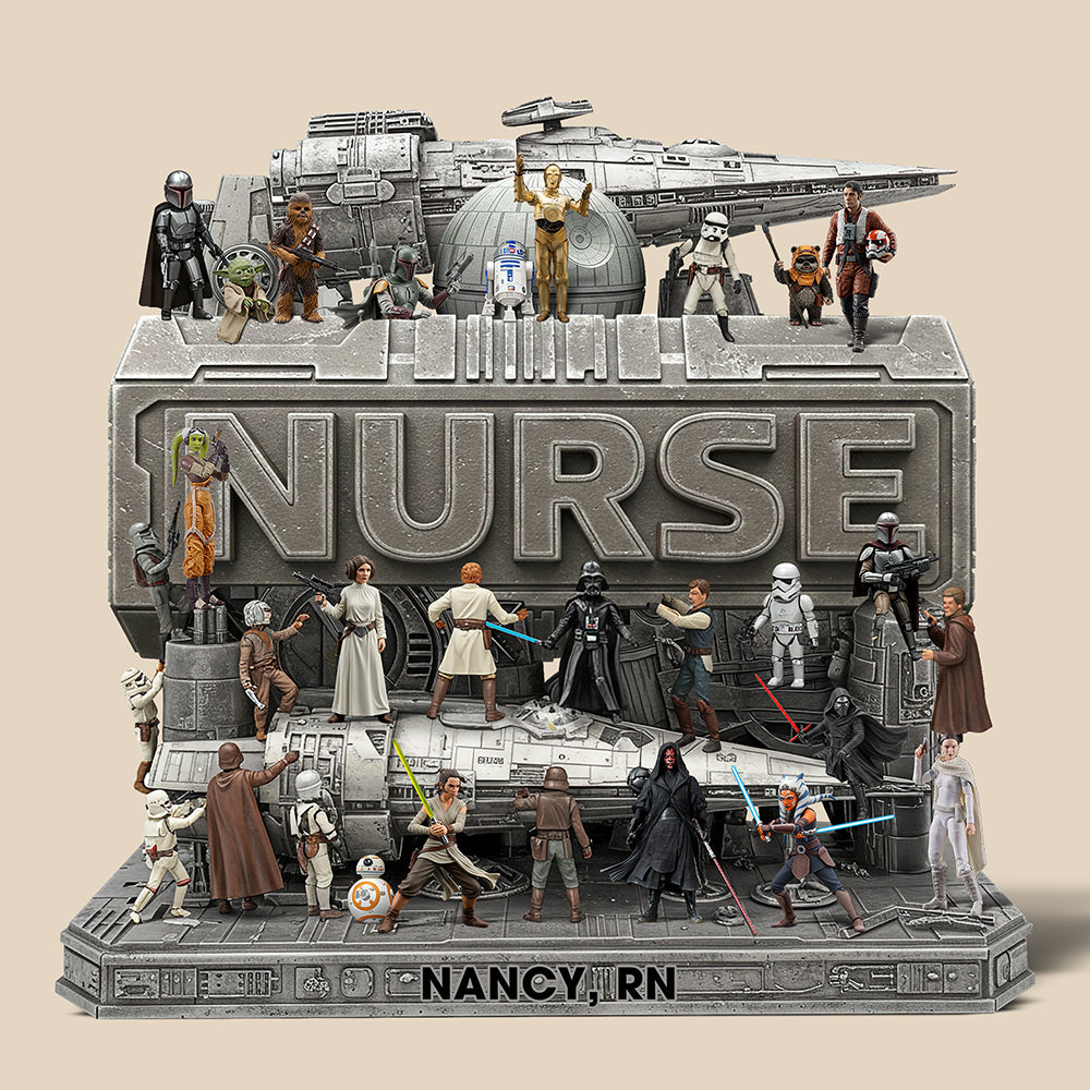 "Best Nurse In The Galaxy" - Personalized Acrylic Plaque for Nurses Shaped Plaques PopCulturePrints
