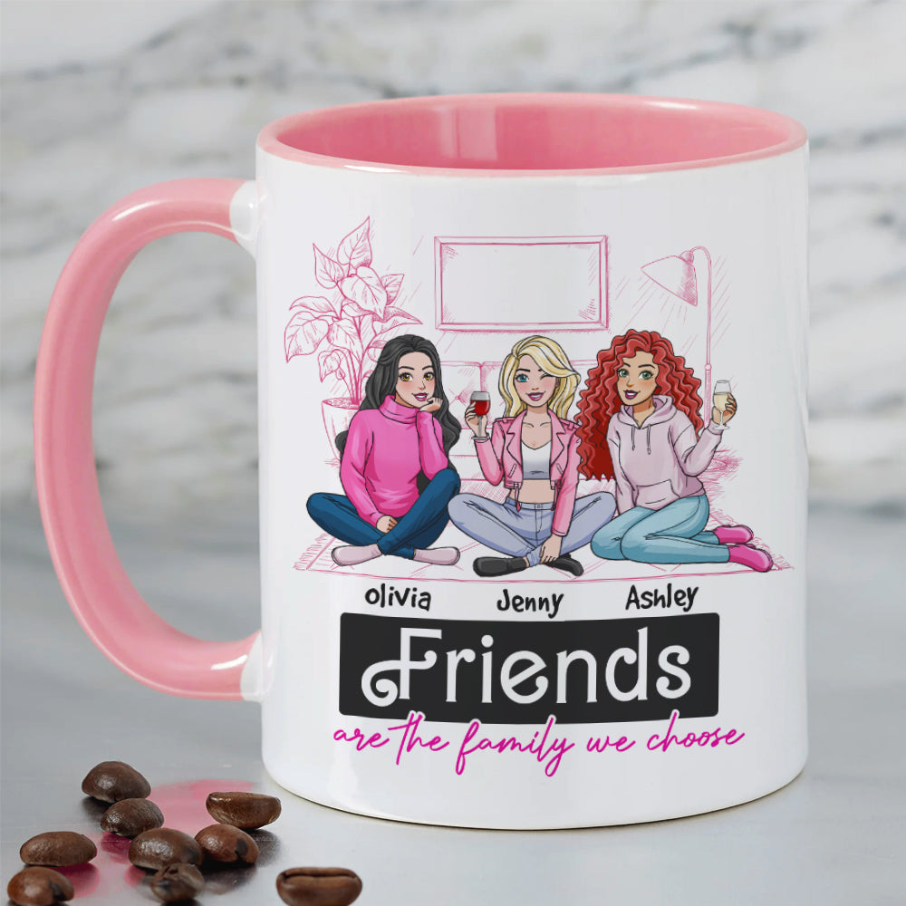 Personalized Friendship Mug - Friends Are Family Coffee Mug PopCulturePrints