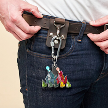 Load image into Gallery viewer, “Family is where life begins and love never ends” - Personalized Keychain for Families - Custom Gift for Dad, Grandpa, and Loved Ones Keychains PopCulturePrints
