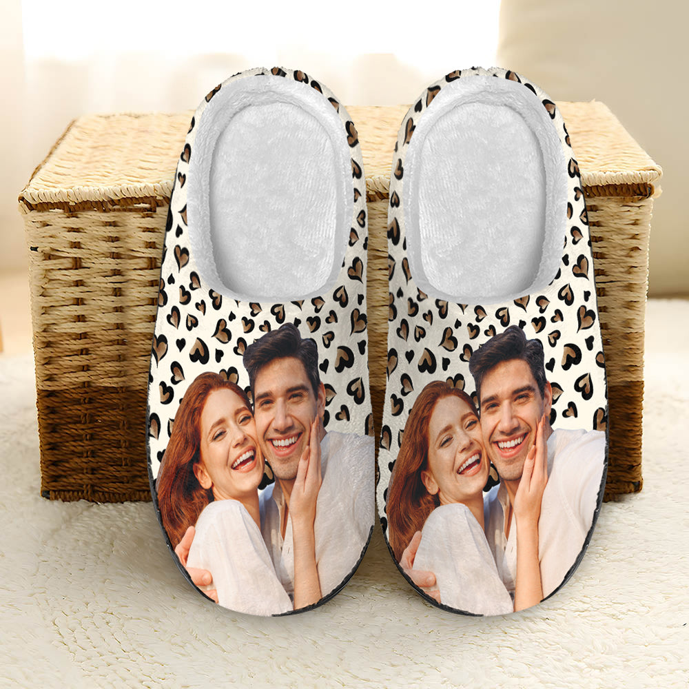 Personalized Smiling Couple Slippers | Unique Gifts for Couples Shoes PopCulturePrints