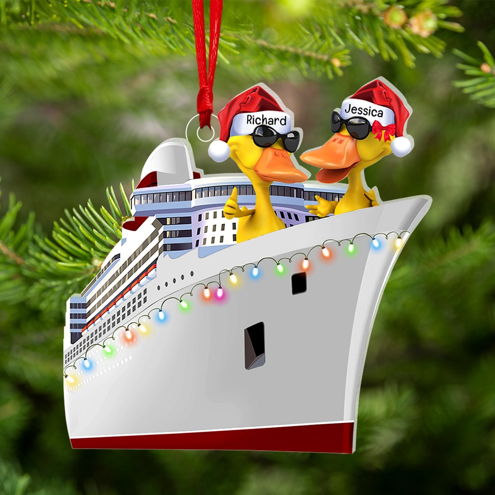Personalized Christmas Ornament for Duck Lovers - Cruise Edition Ornament PopCulturePrints