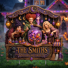 Load image into Gallery viewer, “Sweeten Your Halloween Spirit!” - Personalized Spellbound Halloween Yard Sign - Custom Garden Gift for Halloween Enthusiasts and Families
