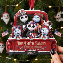 Load image into Gallery viewer, Celebrate Freedom with the Proud Family - Personalized Acrylic Ornament for Christmas
