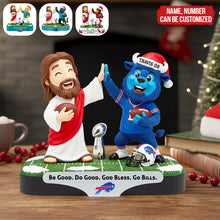 Load image into Gallery viewer, Be Good, Do Good - Personalized Faith &amp; Football Acrylic Plaque - Perfect Gift for Football Lovers Shaped Plaques PopCulturePrints
