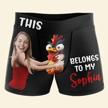Load image into Gallery viewer, This Cock Belongs To My Sophia - Personalized Funny Boxer Shorts Boxer Briefs PopCulturePrints
