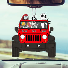 Load image into Gallery viewer, Personalized Family Car Ornament - Halloween Themed
