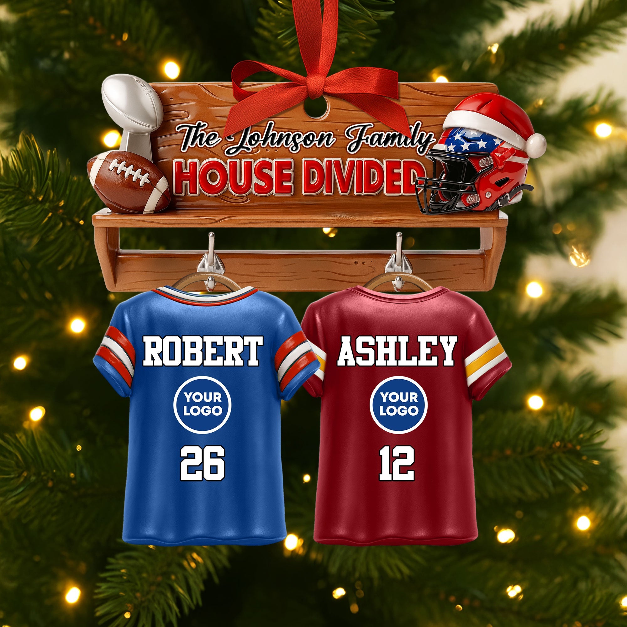 House Divided Family Ornament - A Personalized Touch for Family Unity Ornament PopCulturePrints