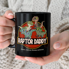 Load image into Gallery viewer, Personalized Raptor Daddy Coffee Mug Coffee Mug PopCulturePrints
