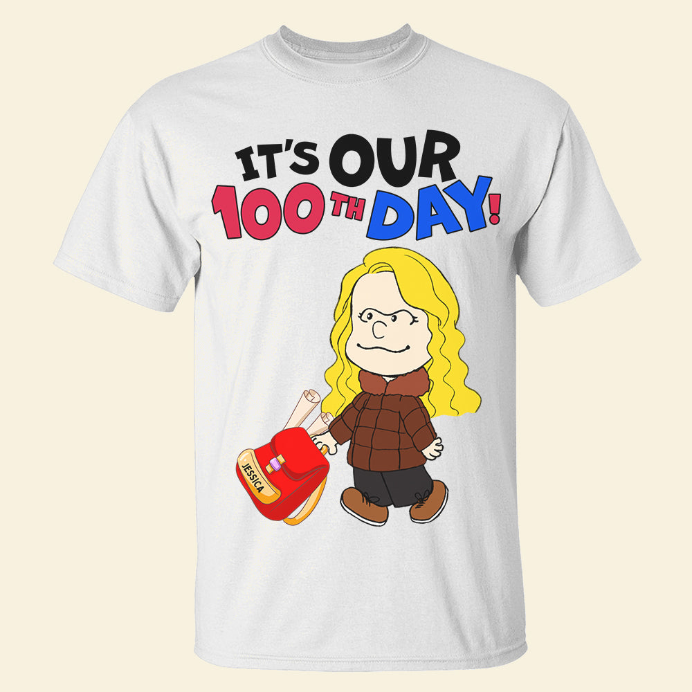 Personalized 100th Day Celebration Shirt for Kids Shirts PopCulturePrints