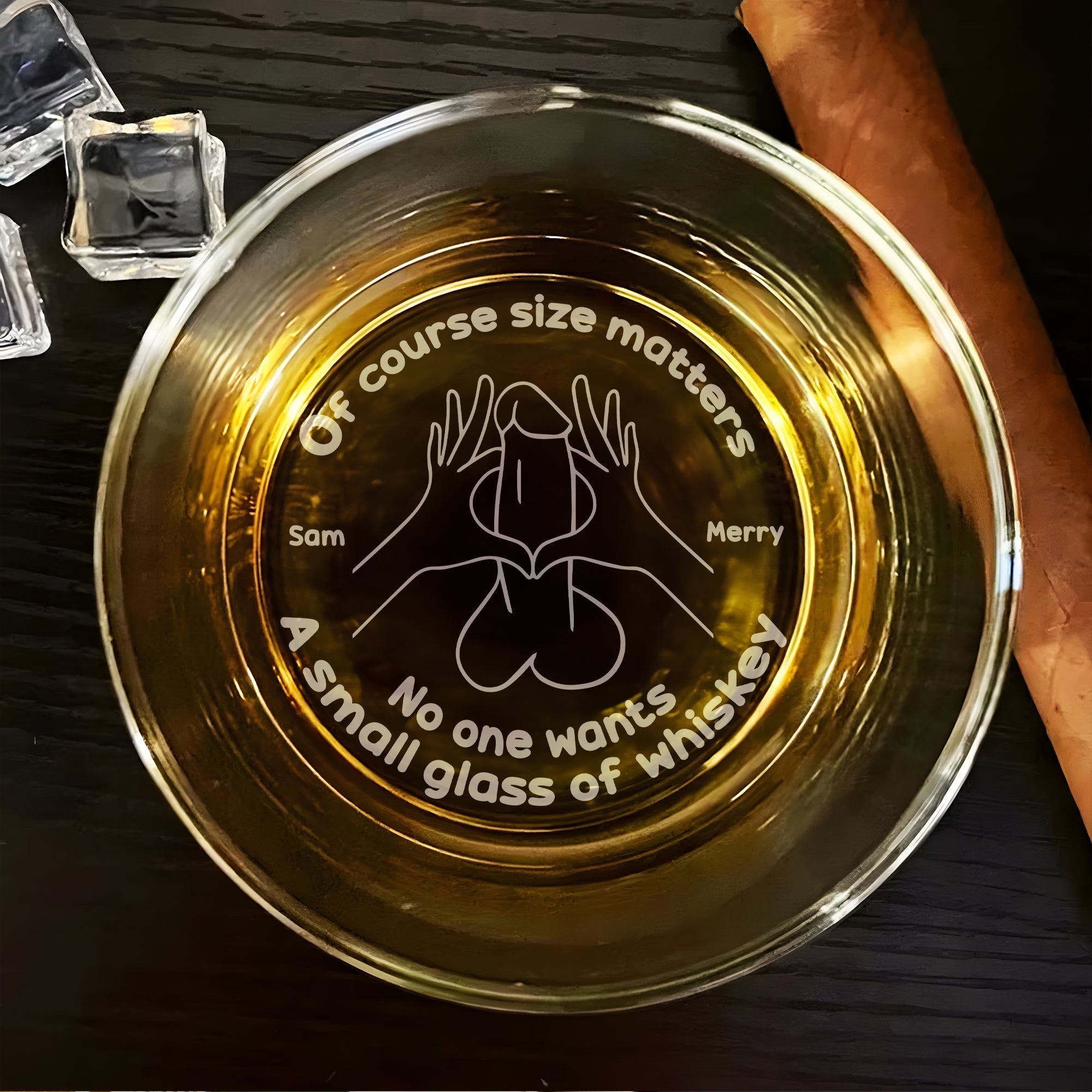 Personalized Engraved Whiskey Glass for Couples - Fun & Unique Gift Whiskey Glass PopCulturePrints