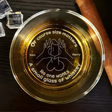 Load image into Gallery viewer, Personalized Engraved Whiskey Glass for Couples - Fun &amp; Unique Gift Whiskey Glass PopCulturePrints
