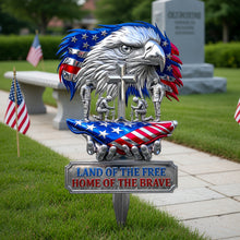 Load image into Gallery viewer, Honor The Brave: American Veteran Appreciation Metal Sign - Personalized Decor for Military Families &amp; Patriotic Souls
