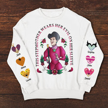 Load image into Gallery viewer, This Stepmother Wears Her Evil On Her Sleeve - Personalized Gifts For Mom, Funny Custom Shirt for Stepmom AOP Products PopCulturePrints
