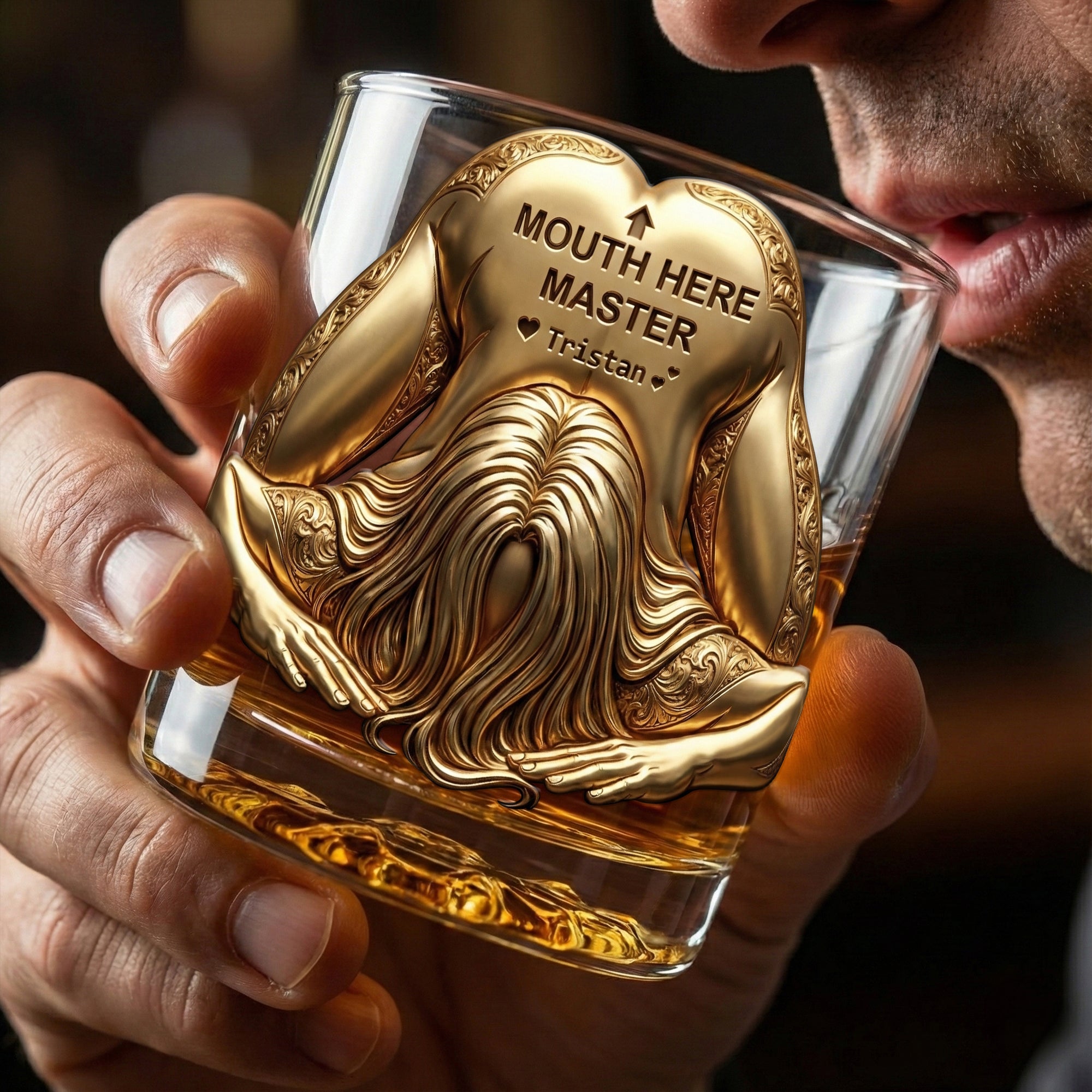 Master Round Glass - A Fun and Unique Personalized Gift for Him Glass PopCulturePrints