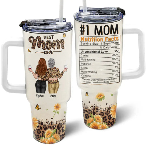Best Mom Ever - Personalized 40oz Tumbler With Straw Tumbler PopCulturePrints