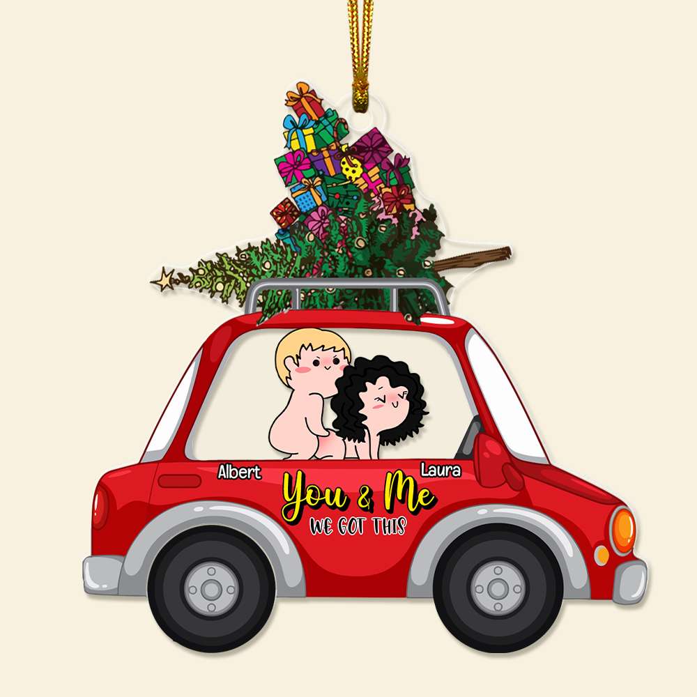 Personalized Naughty Couple Valentine's Day Gifts - Fun Holiday Decor Ornament PopCulturePrints