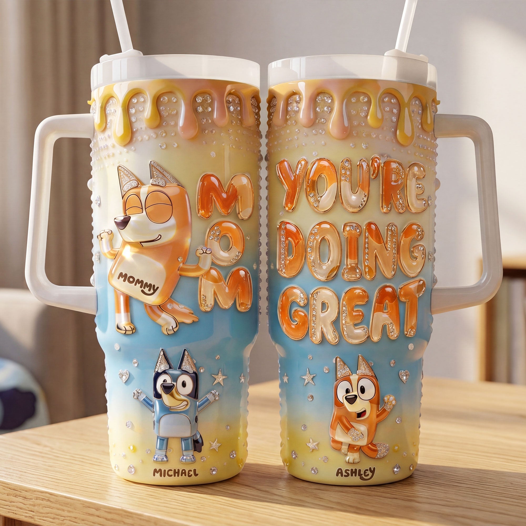 You're Doing Great! - Personalized Tumbler for Moms & Grandmas Tumbler Cup PopCulturePrints