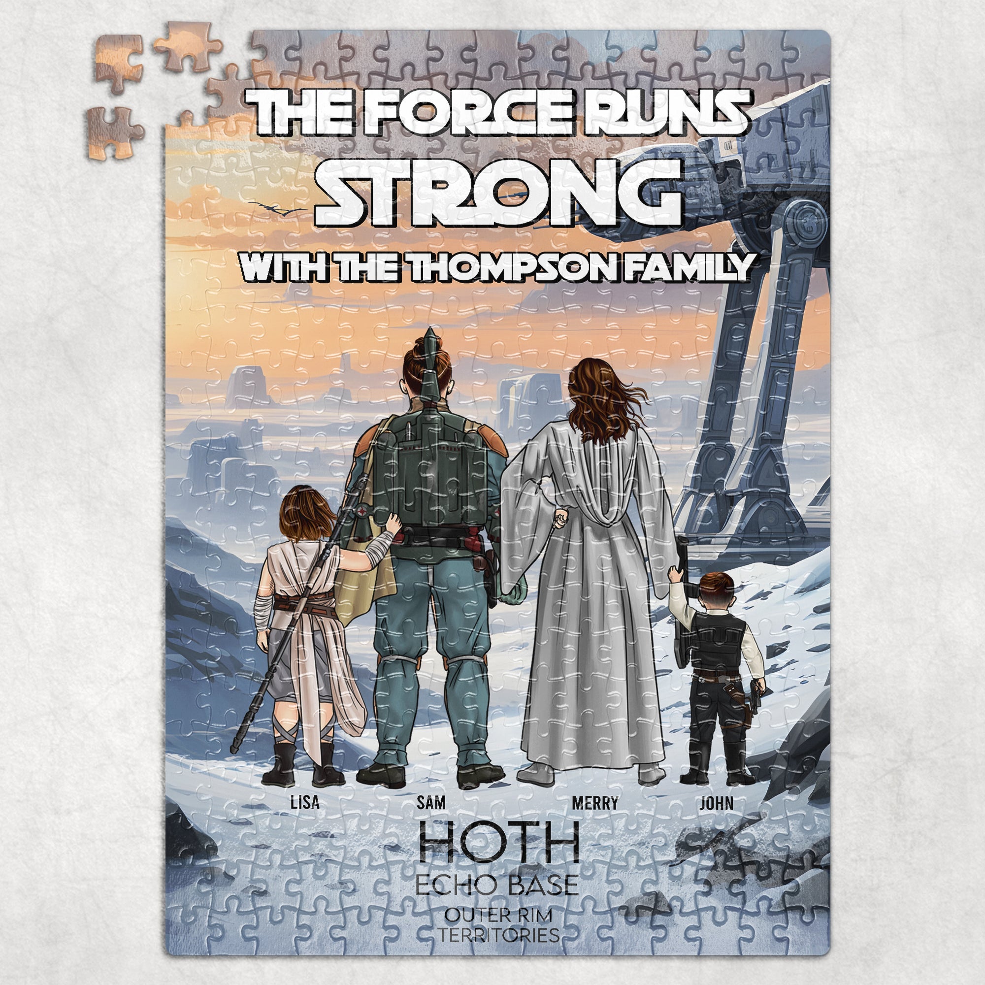 Personalized Family Jigsaw Puzzle – Galactic Adventure Theme Jigsaw Puzzles PopCulturePrints