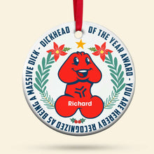 Load image into Gallery viewer, Personalized Christmas Ceramic Ornament - Fun Gift for Him - Custom Name Award
