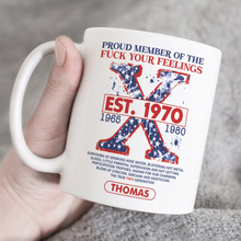 Load image into Gallery viewer, Gen X Personalized Coffee Mug - Proud Member &amp; Bold Attitude Coffee Mug PopCulturePrints
