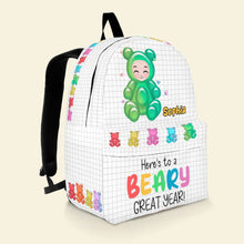 Load image into Gallery viewer, Beary Great Year Personalized Kids Backpack Backpack PopCulturePrints
