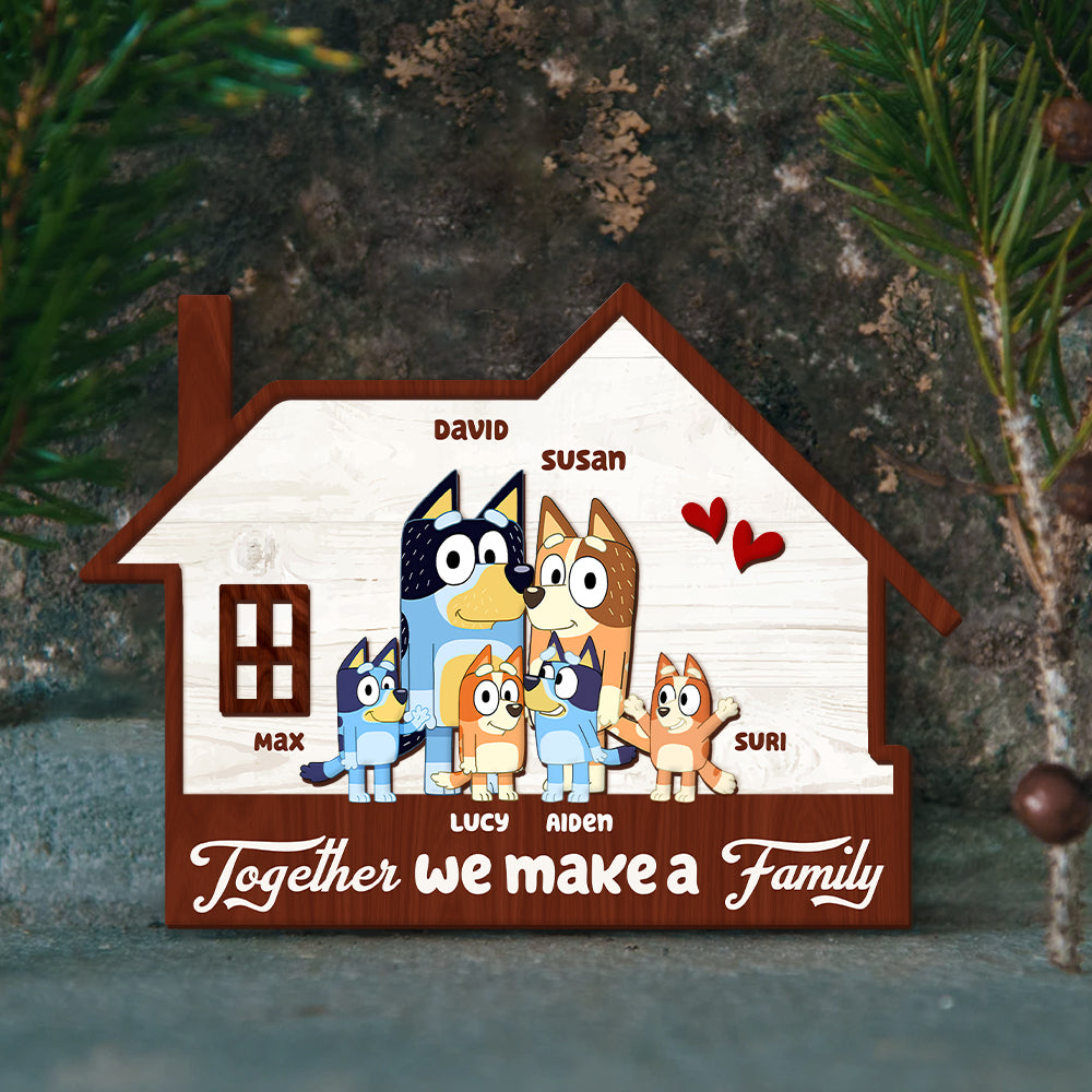 Custom Family Wooden Sign - House Design Wood Sign PopCulturePrints