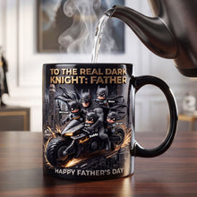 Load image into Gallery viewer, "To The Real Dark Knight: Father - Personalized Magic Coffee Mug for Dad and Grandpa" Coffee Mug PopCulturePrints
