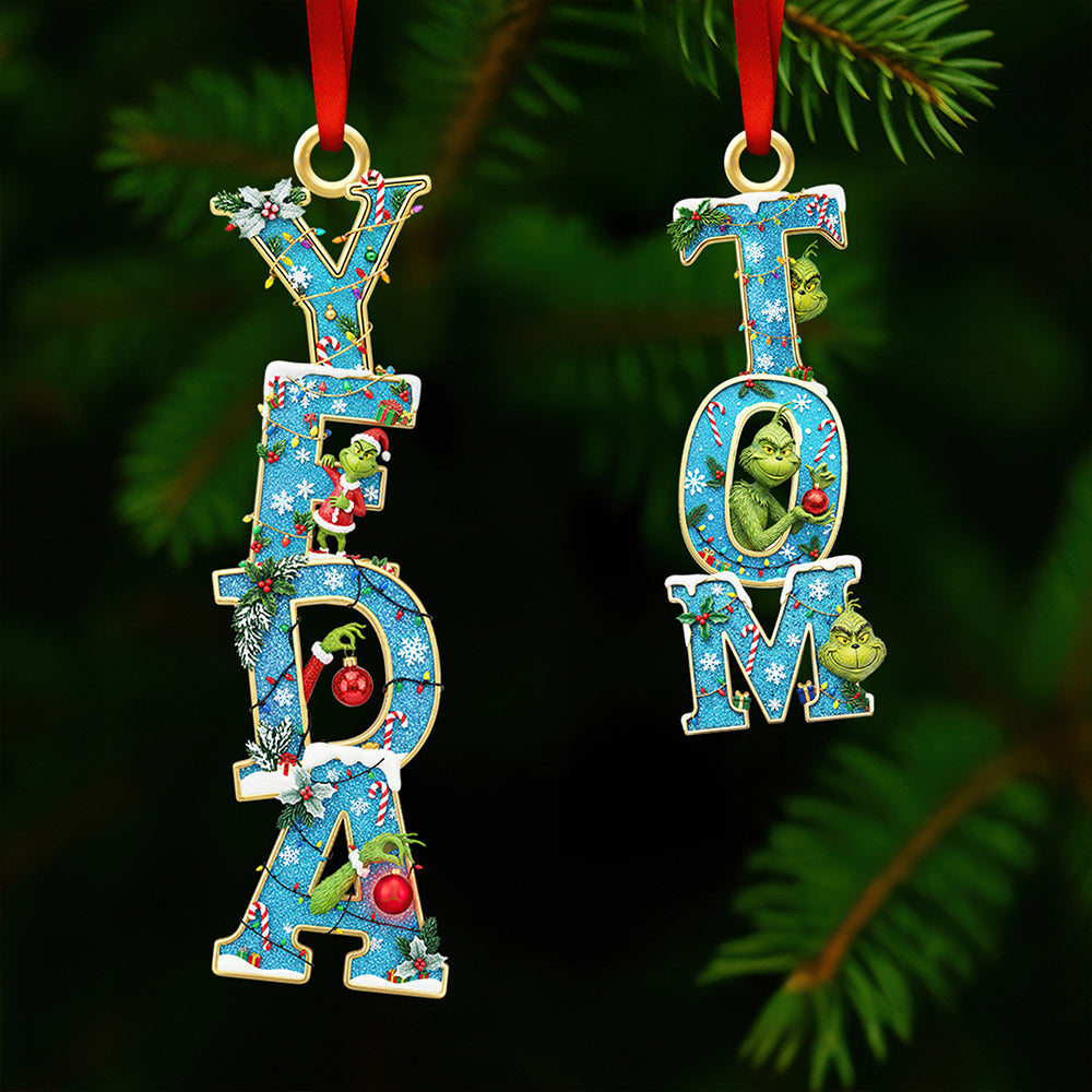 "Bring Holiday Cheer!" - Custom Funny Alphabet Tree Ornament for Kids and Family Ornament PopCulturePrints