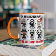 Load image into Gallery viewer, Personalized Horror Movie Family Accent Mug Coffee Mug PopCulturePrints
