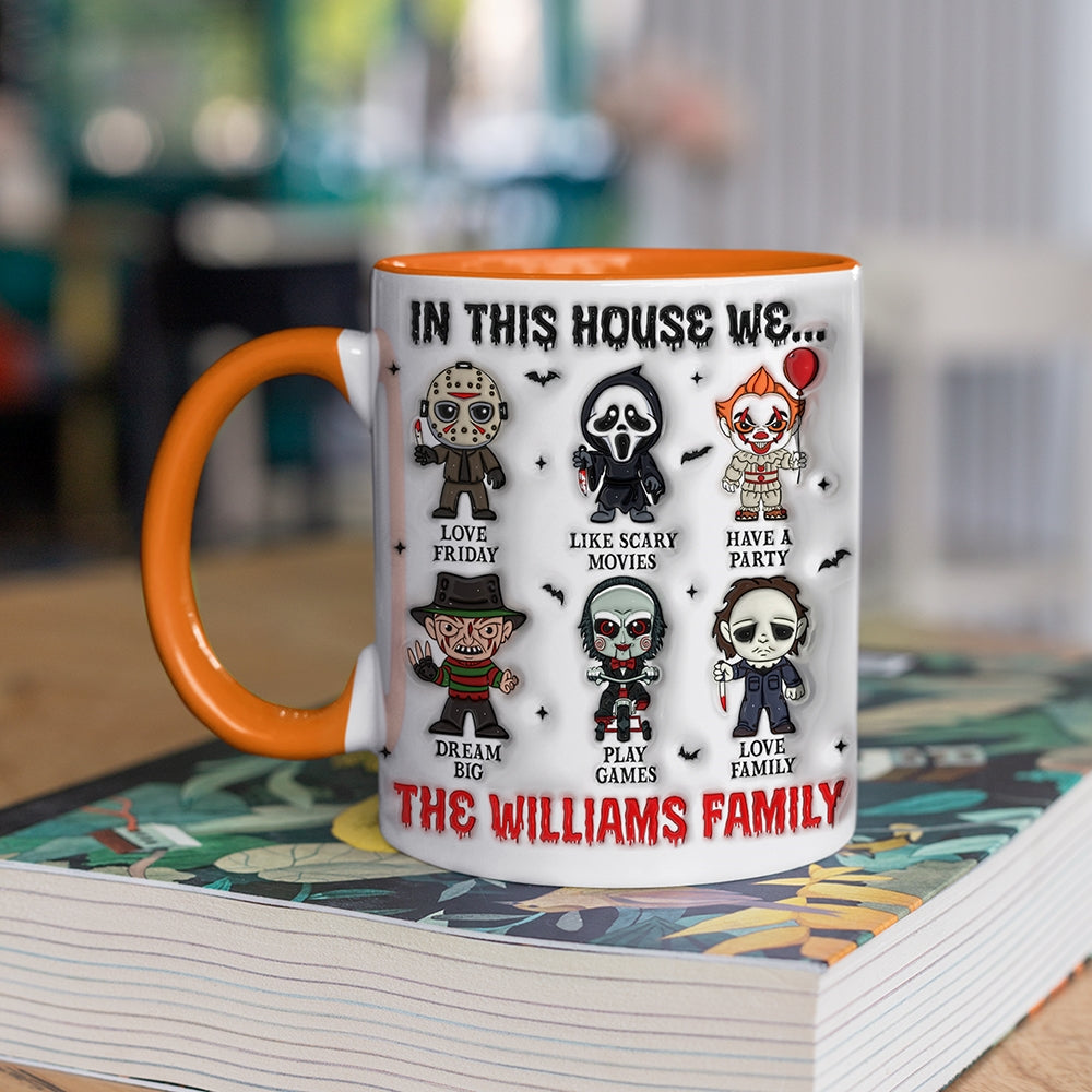 Personalized Horror Movie Family Accent Mug Coffee Mug PopCulturePrints