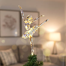 Load image into Gallery viewer, "Illuminate the Stage with Grace" - Personalized Ballet Tree Topper, Perfect Gift for Ballerinas Ornament PopCulturePrints
