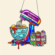 Load image into Gallery viewer, “Get Spooky in the Kitchen!” - Spooky Baking Suncatcher, Personalized Gift for Baking Lovers Ornament PopCulturePrints
