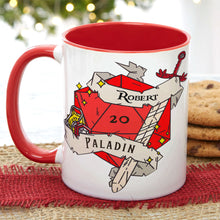 Load image into Gallery viewer, Personalized Paladin Coffee Mug for Fantasy Role-Playing Game Fans
