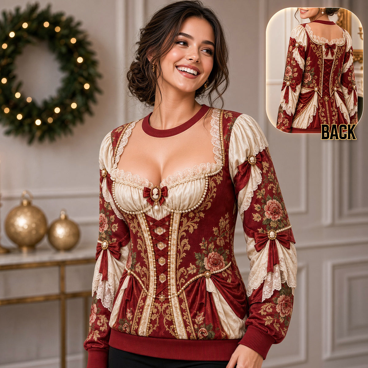 Elevate Your Style with Aristocratic Formal Attire 3D Print Shirt - Personalized Gift for Rococo Lovers