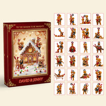 Load image into Gallery viewer, “Celebrate Your Love This Christmas with a Touch of Mischief” - Gingerbread Couple Christmas Advent Calendar Blind Box - Personalized Gift for Couples Advent Calendar PopCulturePrints
