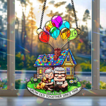 Load image into Gallery viewer, &quot;Grow Old Together&quot; - Personalized Suncatcher for Anniversary Gifts to Cherished Couples Ornament PopCulturePrints

