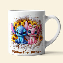 Load image into Gallery viewer, Love Blossoms: Personalized Couple Coffee Mug - Custom Gift for Friends, Anniversary, &amp; Special Occasions Coffee Mug PopCulturePrints
