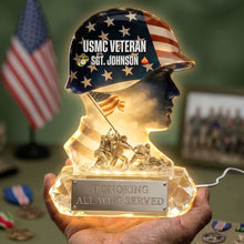Load image into Gallery viewer, Honoring All Who Served - Proud Military Spirit Led Light - Personalized Gifts for Veterans Light Box PopCulturePrints
