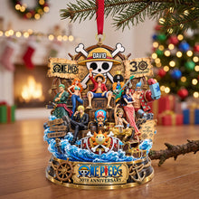 Load image into Gallery viewer, Celebrate 30 Years of Adventure: Personalized One Piece Anime Ornament - Perfect Holiday Gift!
