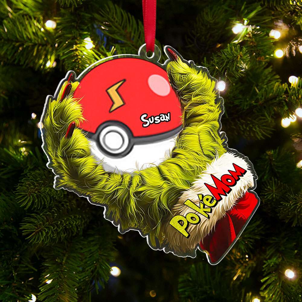 Personalized PokeMom Christmas Ornament for Moms Ornament PopCulturePrints