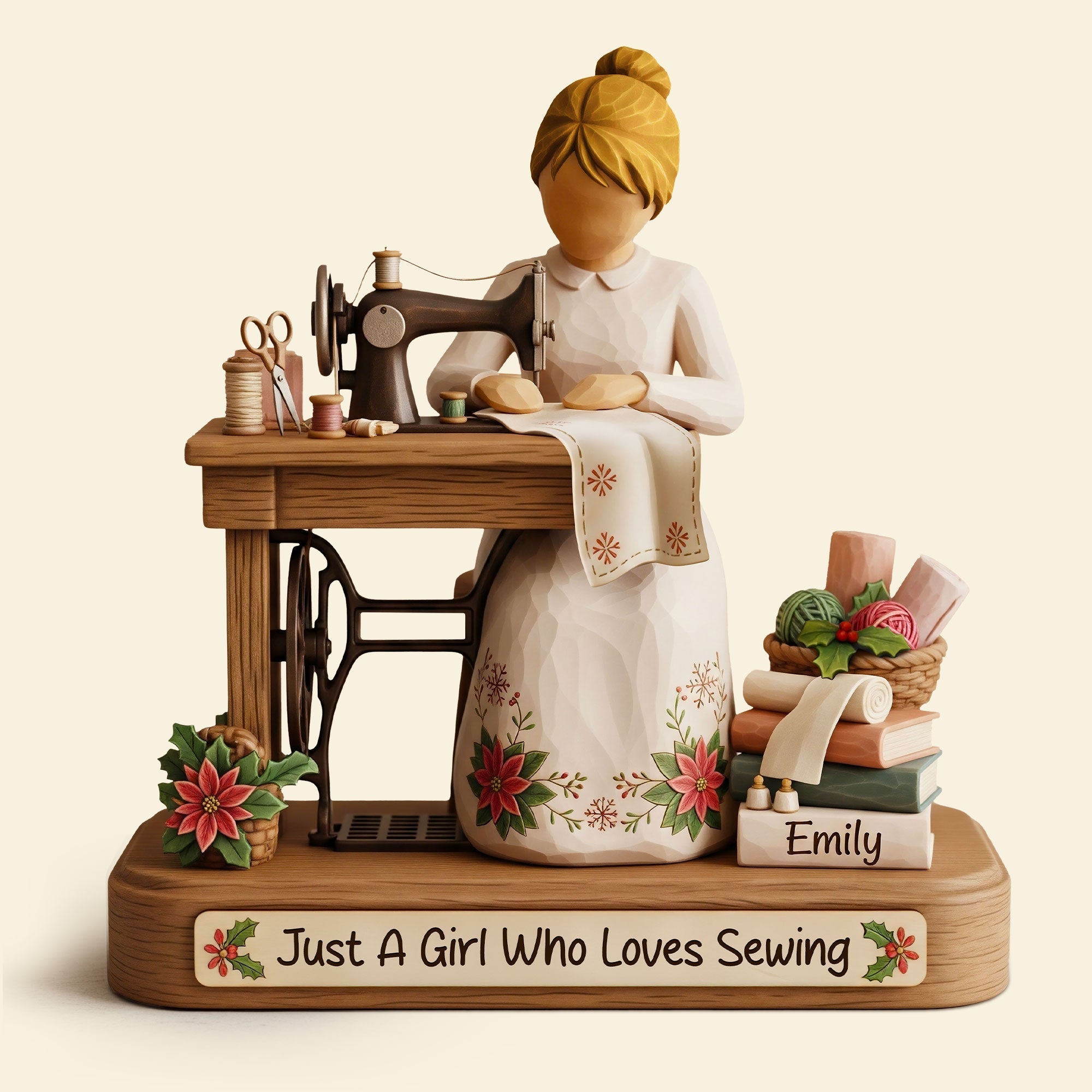 Just A Girl Who Loves Sewing - Personalized Gifts for Sewing Lovers Shaped Plaques PopCulturePrints