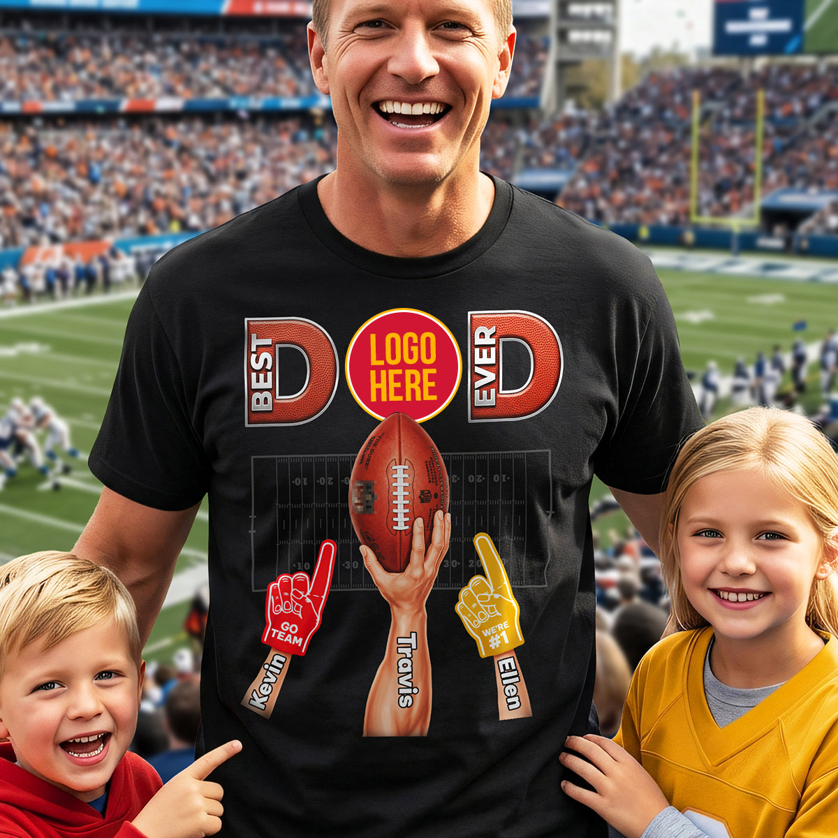 Best Dad Ever - Personalized Sport Lover Shirt for Father's Day Shirts PopCulturePrints