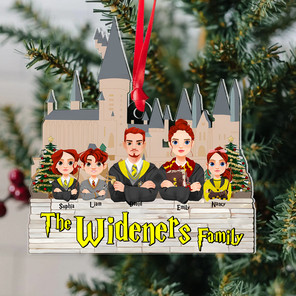 Personalized Family Christmas Ornament - Magical Themed Custom Decoration