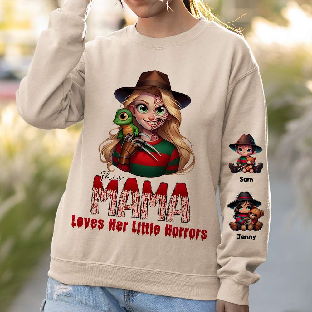 Personalized Halloween Sweatshirt for Mom - Her Little Horrors