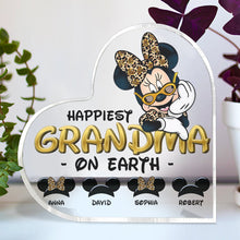 Load image into Gallery viewer, Happiest Grandma Acrylic Heart Plaque - Personalized Gift Decorative Plaques PopCulturePrints
