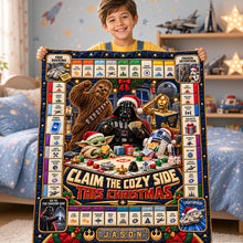 Load image into Gallery viewer, Claim the Cozy Side This Christmas - Personalized Space Adventure Blanket Blanket PopCulturePrints
