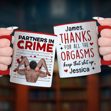 Load image into Gallery viewer, Personalized Partners in Crime Coffee Mug for Couples Coffee Mug PopCulturePrints
