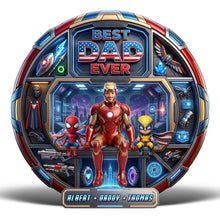 Load image into Gallery viewer, "Best Dad Ever" - Personalized Radical Dad Station Plaque - Perfect Gift for Dads, Grandpas, and Fathers' Day Shaped Plaques PopCulturePrints
